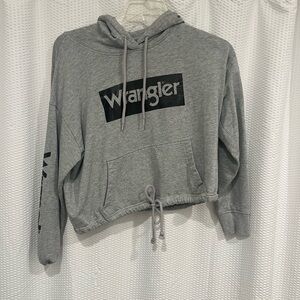Wrangler Gray Cropped Women's Hoodie